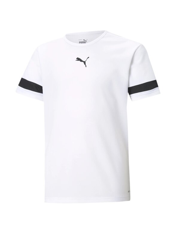 Puma teamRISE Jersey Jr vaikiški marškinėliai balti 704938 04 Puma teamRISE Jersey Jr vaikiški marškinėliai balti 704938 04