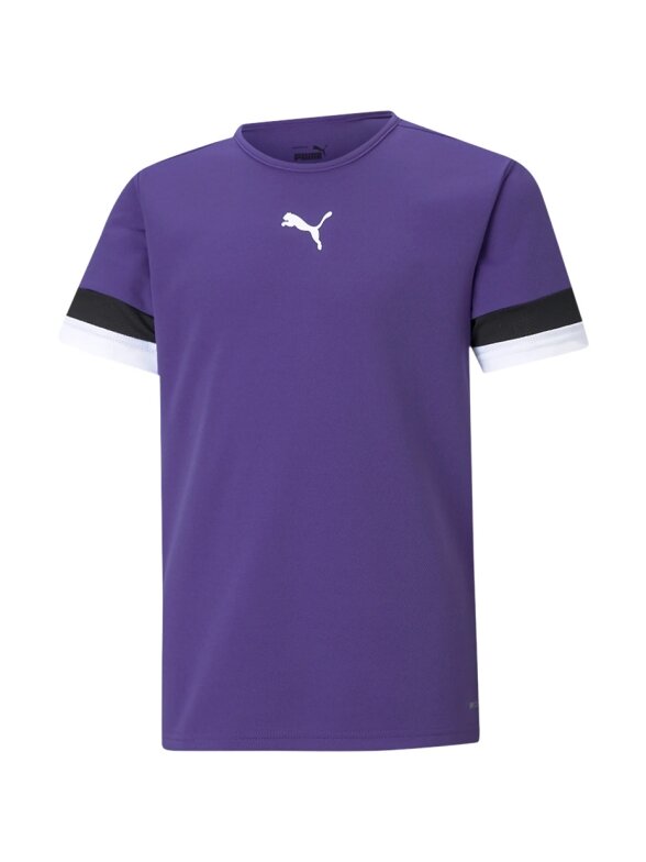 Puma teamRISE Jersey Jr vaikiški marškinėliai violetiniai 704938 10 Puma teamRISE Jersey Jr vaikiški marškinėliai violetiniai 704938 10