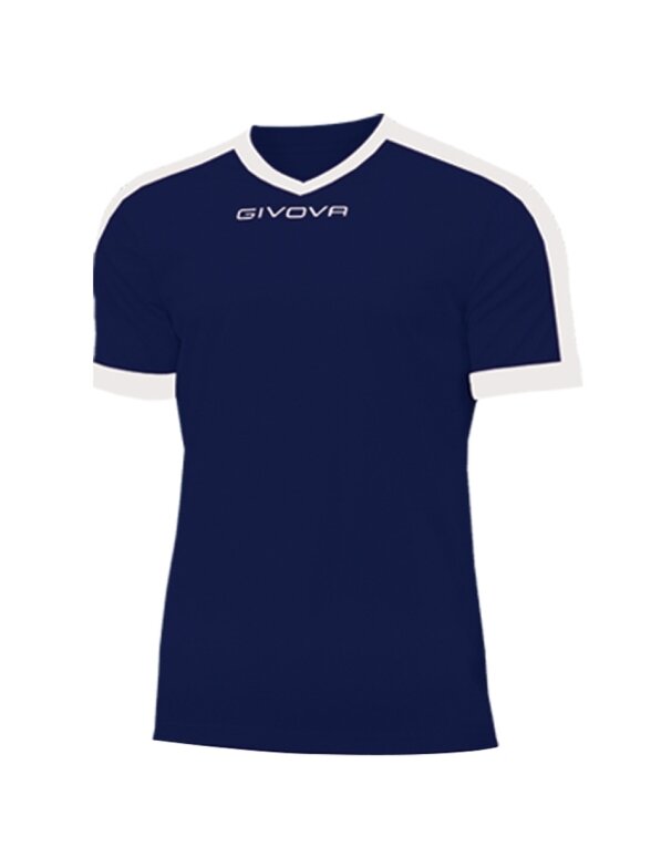 Givova Revolution Interlock marškinėliai tamsiai mėlyni ir balti MAC04 0403 1 Givova Revolution Interlock marškinėliai tamsiai mėlyni ir balti MAC04 0403 1