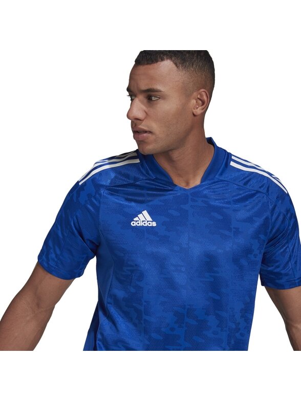 Adidas Condivo 21 Primeblue Jersey vyriški marškinėliai, mėlyni GF3357 5