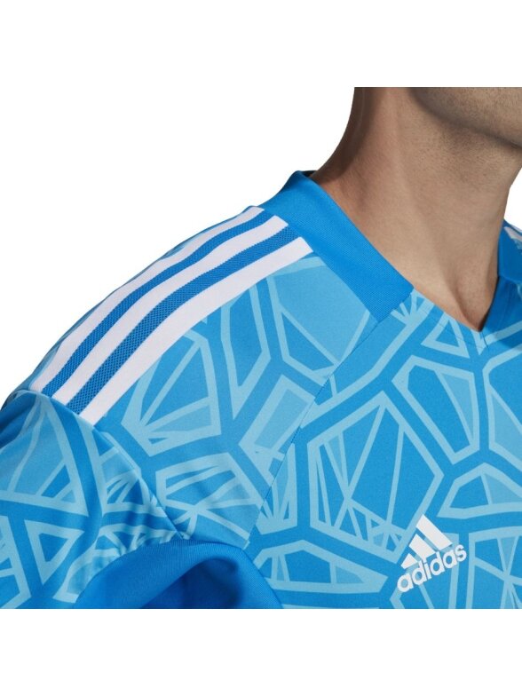 „Adidas Condivo 22“ vartininko marškinėliai trumpomis rankovėmis vyriški marškinėliai, mėlyni HB1623 5 „Adidas Condivo 22“ vartininko marškinėliai trumpomis rankovėmis vyriški marškinėliai, mėlyni HB1623 5