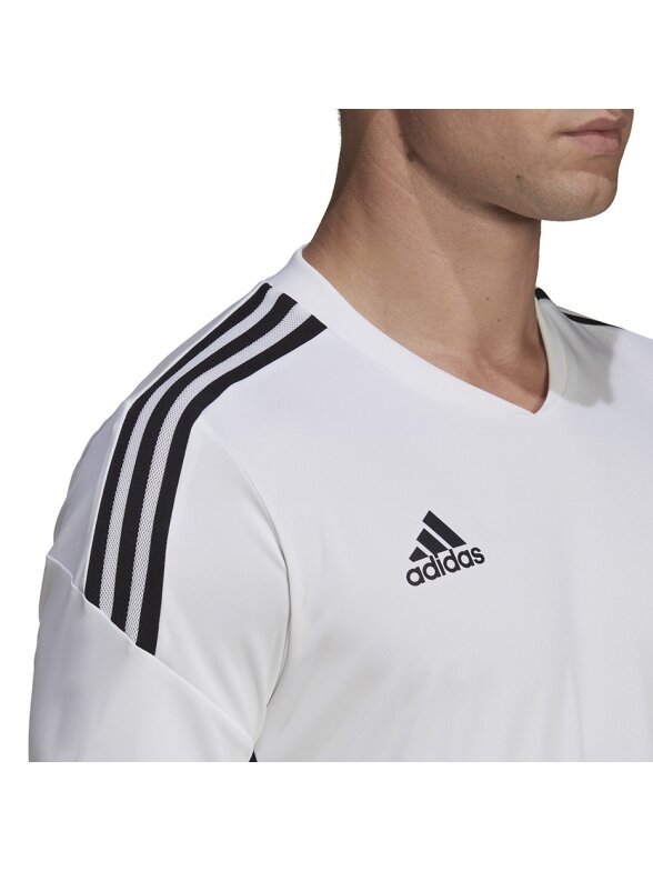 Vyriški marškinėliai Adidas Condivo 22 Jersey V formos iškirptė balta ir juoda HA6290 6