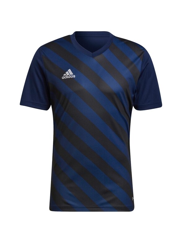 Vyriški marškinėliai Adidas Entrada 22 Graphic Jersey tamsiai mėlynos ir juodos spalvos HF0131 Vyriški marškinėliai Adidas Entrada 22 Graphic Jersey tamsiai mėlynos ir juodos spalvos HF0131