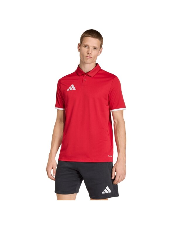 Adidas Entrada 26 Polo marškinėliai vyrams raudoni JZ6664 Adidas Entrada 26 Polo marškinėliai vyrams raudoni JZ6664