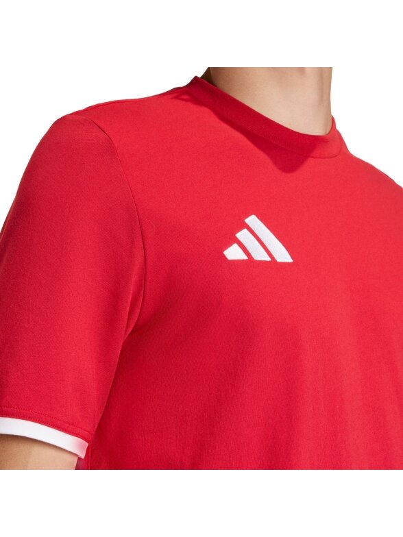 Adidas vyriški marškinėliai Entrada 26 Tee raudoni JZ6676 3 Adidas vyriški marškinėliai Entrada 26 Tee raudoni JZ6676 3