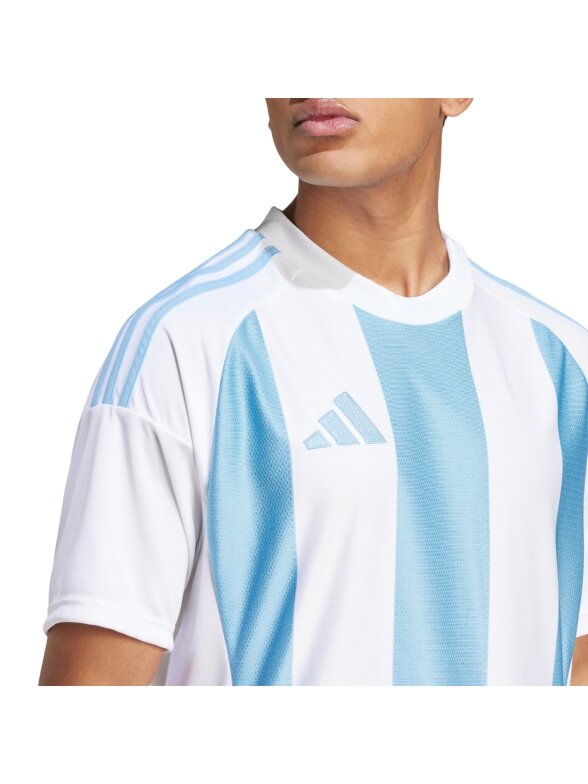 Vyriški marškinėliai Adidas Striped 24 Jersey balti ir mėlyni IW4555 5