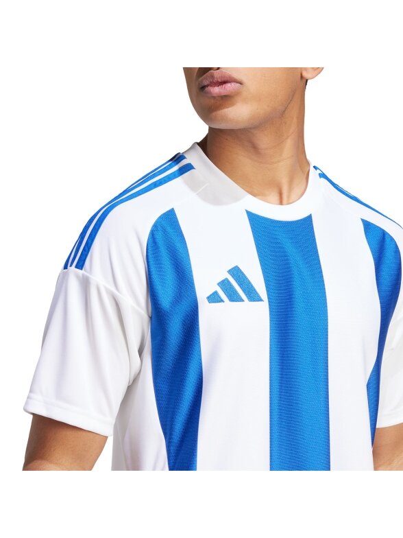 Vyriškas adidas Striped 24 Jersey baltas ir mėlynas IW2144 5