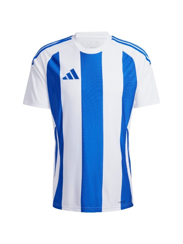 Vyriškas adidas Striped 24 Jersey baltas ir mėlynas IW2144 Vyriškas adidas Striped 24 Jersey baltas ir mėlynas IW2144