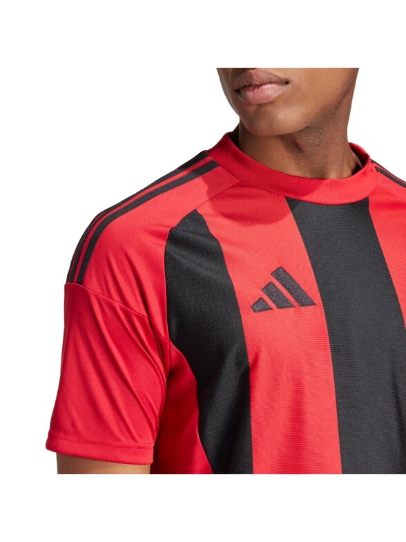 Vyriški marškinėliai Adidas Striped 24 Jersey raudonos ir juodos spalvos IW4556 6
