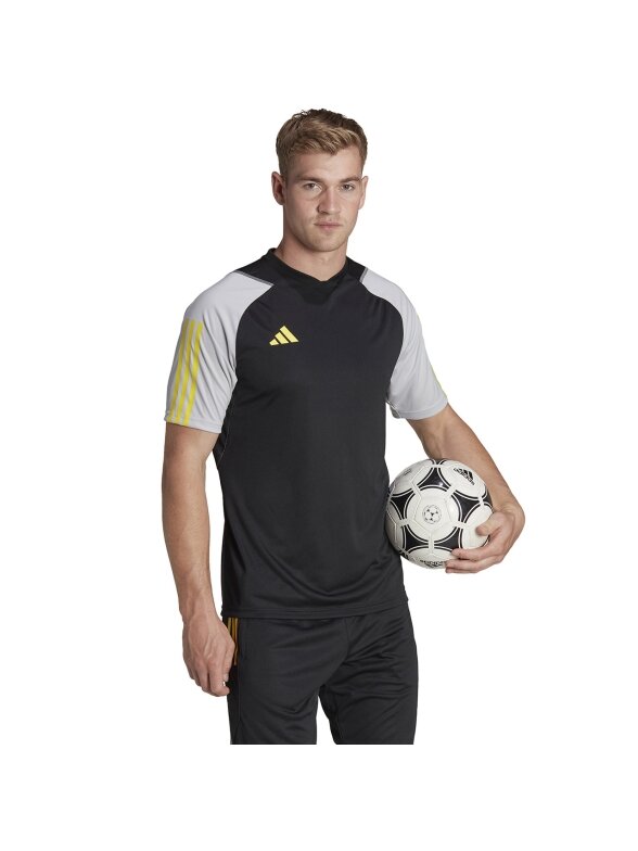Vyriški marškinėliai Adidas Tiro 23 Competition Jersey juodos ir pilkos spalvos HU1295 4