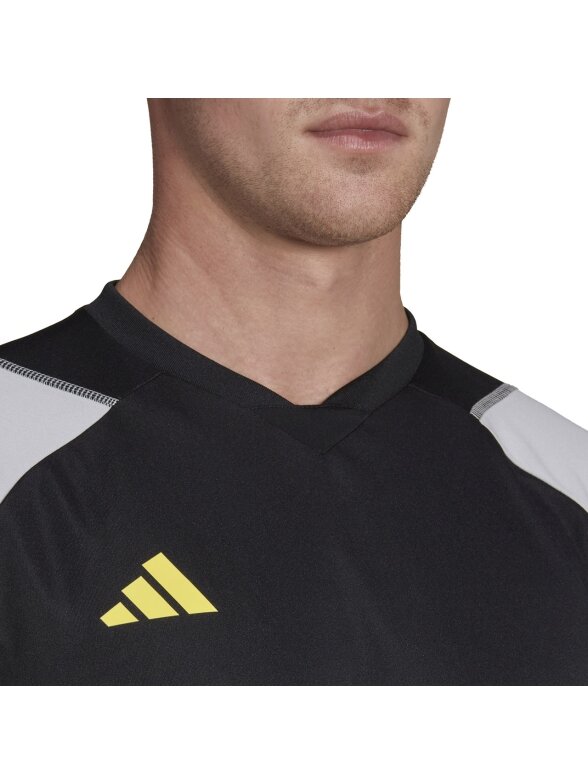 Vyriški marškinėliai Adidas Tiro 23 Competition Jersey juodos ir pilkos spalvos HU1295 6