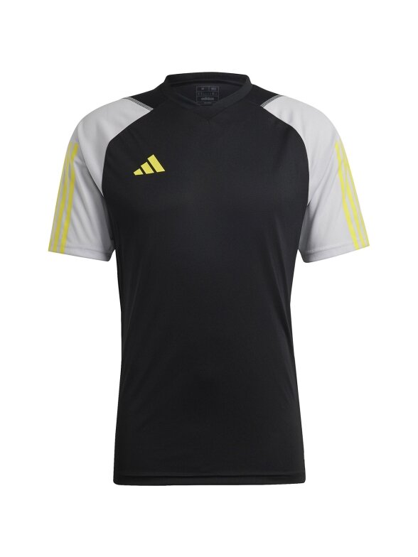 Vyriški marškinėliai Adidas Tiro 23 Competition Jersey juodos ir pilkos spalvos HU1295