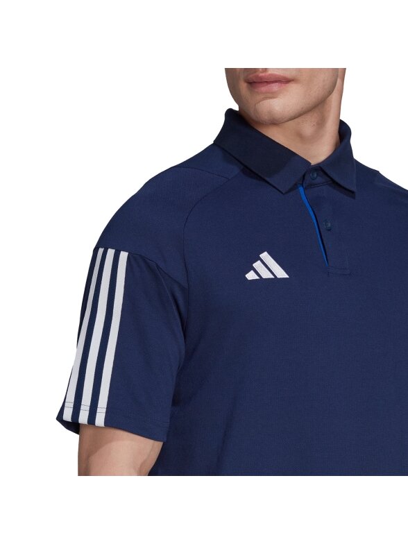 Adidas Tiro 23 Competition Polo vyriški marškinėliai, tamsiai mėlyni HK8052 4