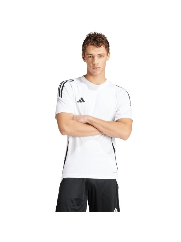 Vyriški marškinėliai Adidas Tiro 24 Jersey, balti IS1019 2 Vyriški marškinėliai Adidas Tiro 24 Jersey, balti IS1019 2