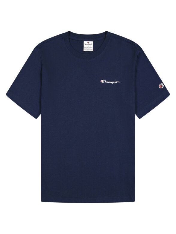 Champion SS Tee vyriški marškiniai, tamsiai mėlyni 220264 BS501 1 Champion SS Tee vyriški marškiniai, tamsiai mėlyni 220264 BS501 1