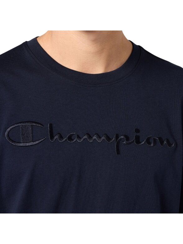 Champion SS Tee vyriški marškiniai, tamsiai mėlyni 220273 BS501 3
