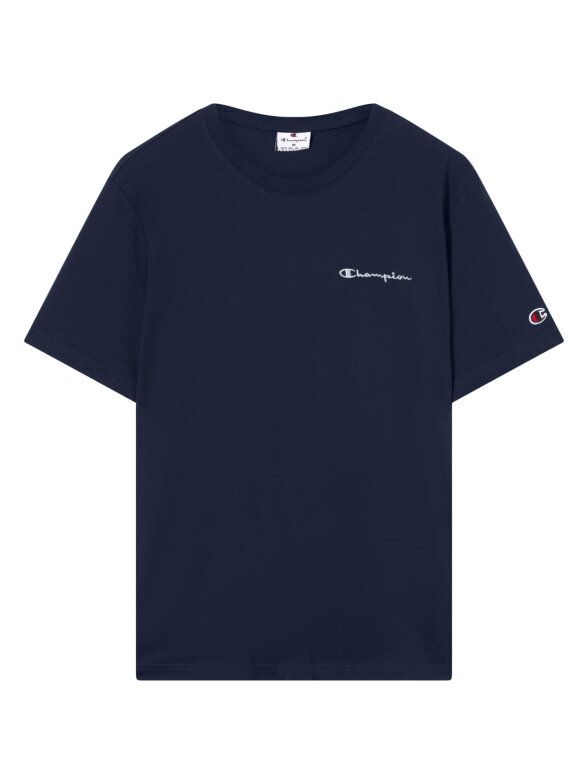 Champion SS Tee vyriški marškiniai, tamsiai mėlyni 221798 BS501 1 Champion SS Tee vyriški marškiniai, tamsiai mėlyni 221798 BS501 1