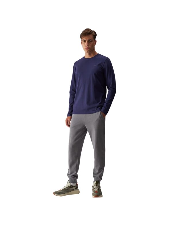 4F Vyriški marškiniai Longsleeve M375 tamsiai mėlyni 4FWMM00TLONM375 31S 4