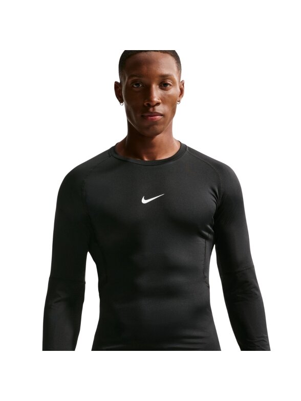 Nike marškinėliai vyrams Dri-Fit Pro ilgomis rankovėmis juodi FB7919 010 2