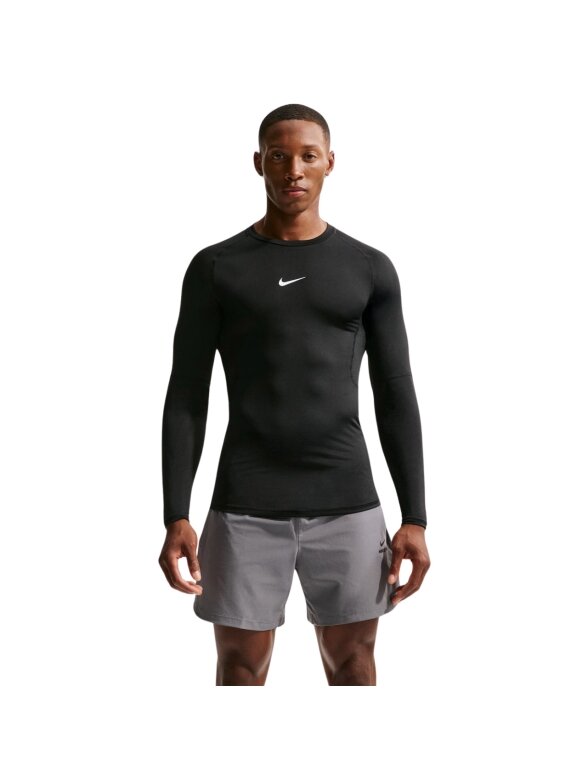 Nike marškinėliai vyrams Dri-Fit Pro ilgomis rankovėmis juodi FB7919 010
