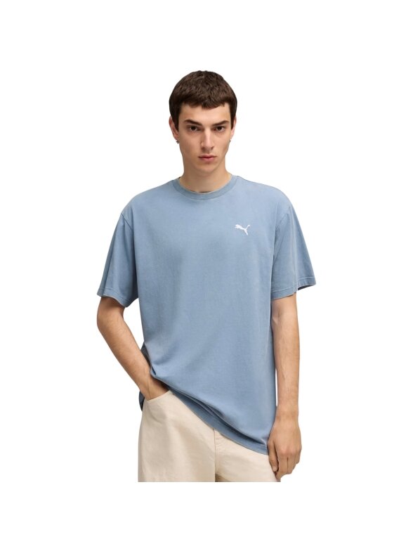 Puma Ess Elevated Relaxed Wash Tee marškinėliai vyrams mėlyni 688048 34 Puma Ess Elevated Relaxed Wash Tee marškinėliai vyrams mėlyni 688048 34