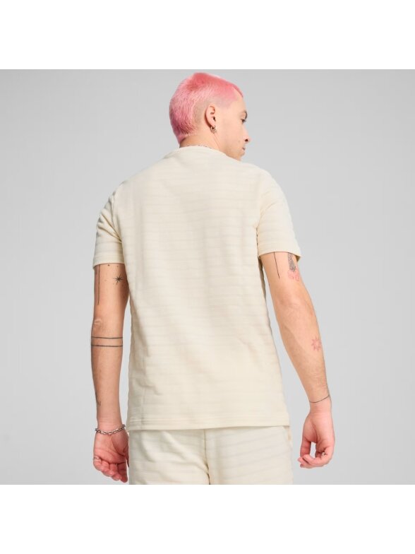 Puma Ess Elevated Structured Tee vyriška marškinėliai smėlio spalvos 684722 99 3