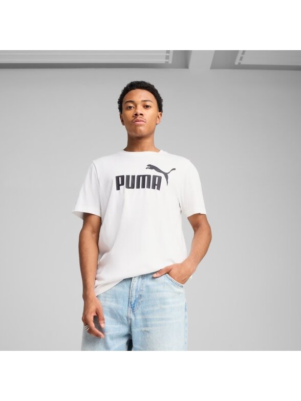 Puma Ess No.1 Logo Tee marškinėliai vyrams balti 682532 02 2