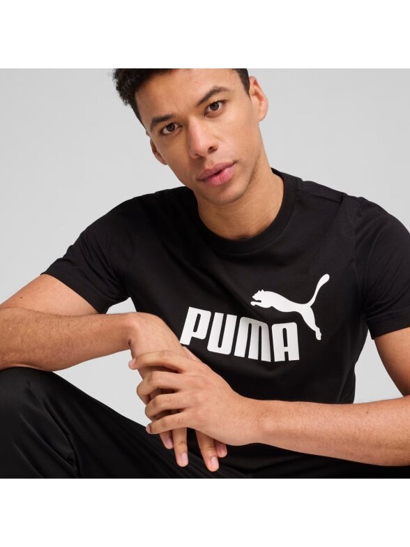Puma Ess No.1 Logo Tee vyriška marškinėliai juoda 682532 01 3 Puma Ess No.1 Logo Tee vyriška marškinėliai juoda 682532 01 3