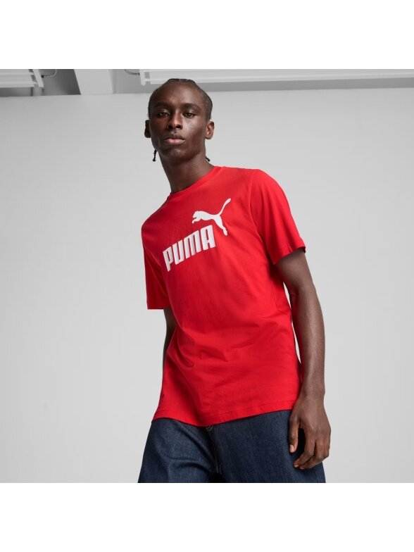 Puma Ess No.1 Logo Tee vyriška marškinėliai raudoni 682532 11 2 Puma Ess No.1 Logo Tee vyriška marškinėliai raudoni 682532 11 2