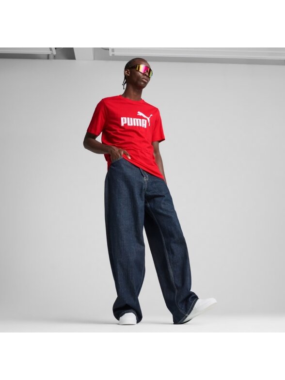 Puma Ess No.1 Logo Tee vyriška marškinėliai raudoni 682532 11 4 Puma Ess No.1 Logo Tee vyriška marškinėliai raudoni 682532 11 4