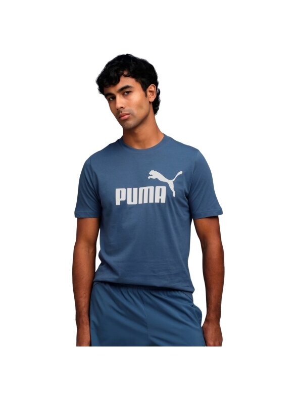 Puma Ess No.1 Logo Tee vyriška marškinėliai mėlyni 682533 80