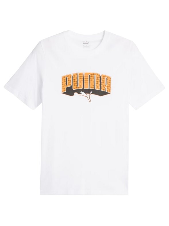 Puma Graphics Hip Hop Tee vyriški marškinėliai balti 677189 02 Puma Graphics Hip Hop Tee vyriški marškinėliai balti 677189 02