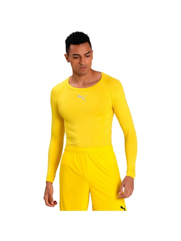 Puma Liga Baselayer Tee LS vyrams geltona 655920 06 Puma Liga Baselayer Tee LS vyrams geltona 655920 06