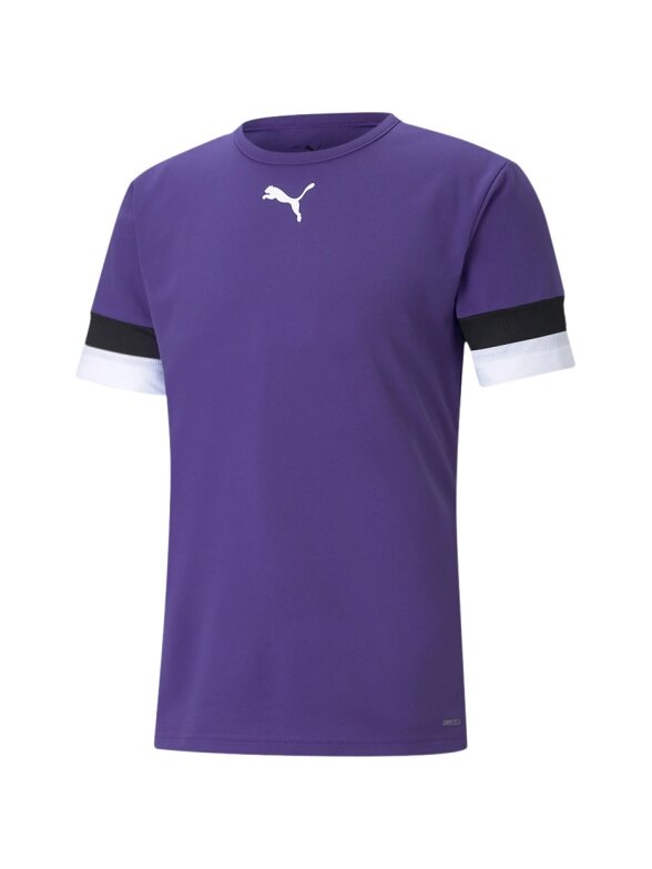 Puma teamRISE Jersey vyriški marškinėliai violetiniai 704932 10 Puma teamRISE Jersey vyriški marškinėliai violetiniai 704932 10