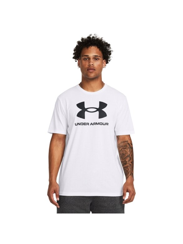 Under Armour Sportstyle Logo vyriški marškinėliai balti 1382911 100 3 Under Armour Sportstyle Logo vyriški marškinėliai balti 1382911 100 3
