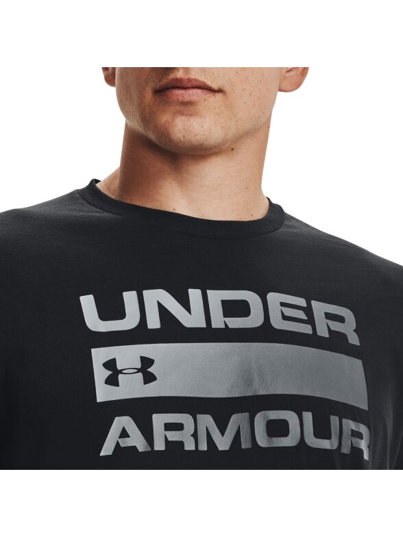 Under Armour Team Issue Wordmark SS vyriški marškinėliai juodi 1329582 001 2