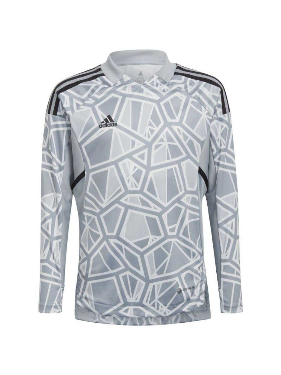 Adidas Condivo 22 marškiniai ilgomis rankovėmis, vaikiški vartininko marškinėliai, pilki HB1646 Adidas Condivo 22 marškiniai ilgomis rankovėmis, vaikiški vartininko marškinėliai, pilki HB1646