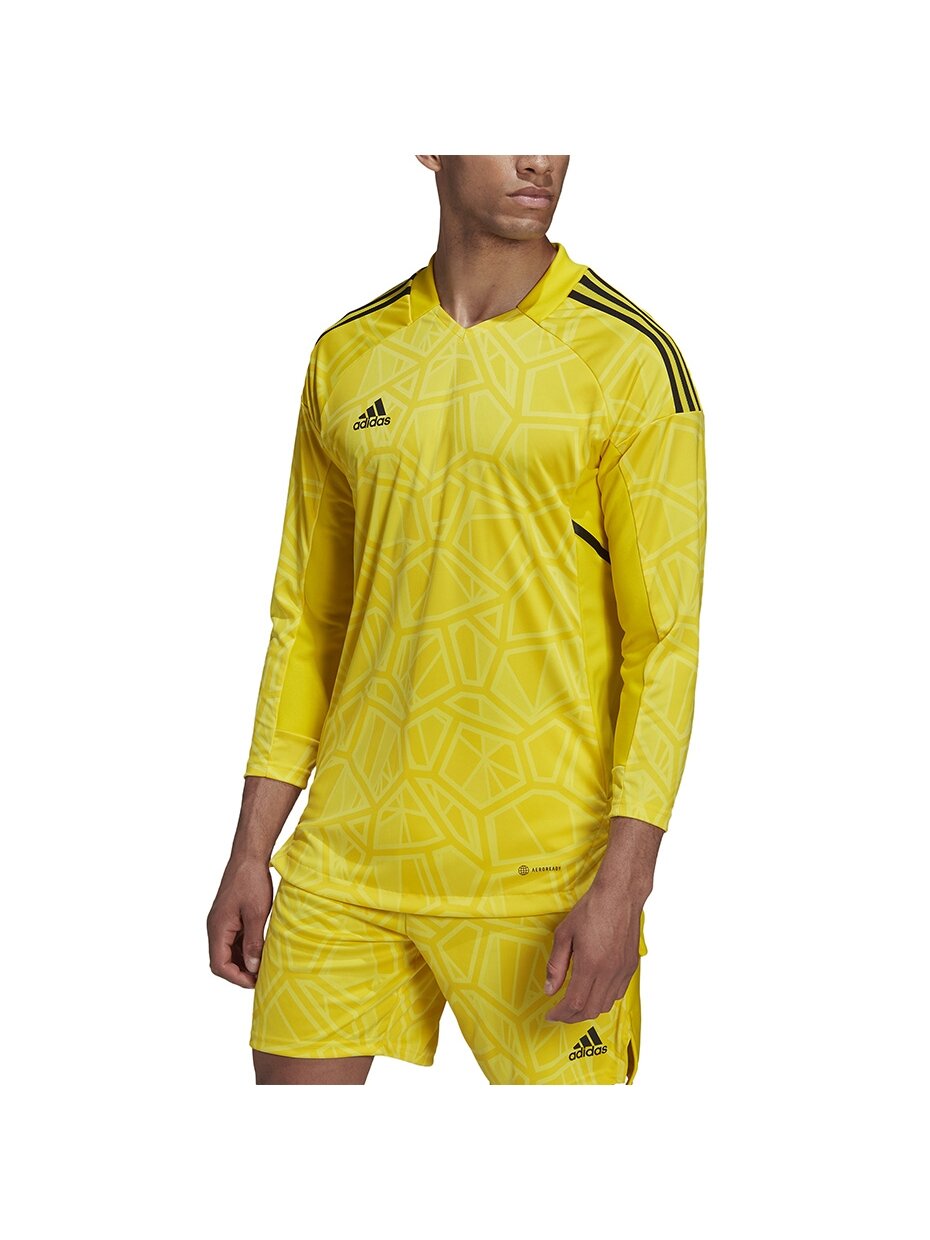 Adidas Condivo 22 Jersey ilgomis rankovėmis vyriški vartininko marškiniai, geltoni HF0137 3 Adidas Condivo 22 Jersey ilgomis rankovėmis vyriški vartininko marškiniai, geltoni HF0137 3