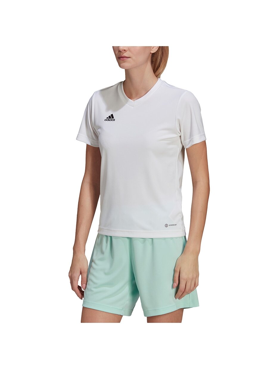 Adidas Entrada 22 Jersey moteriški marškinėliai, balti HC5074 2