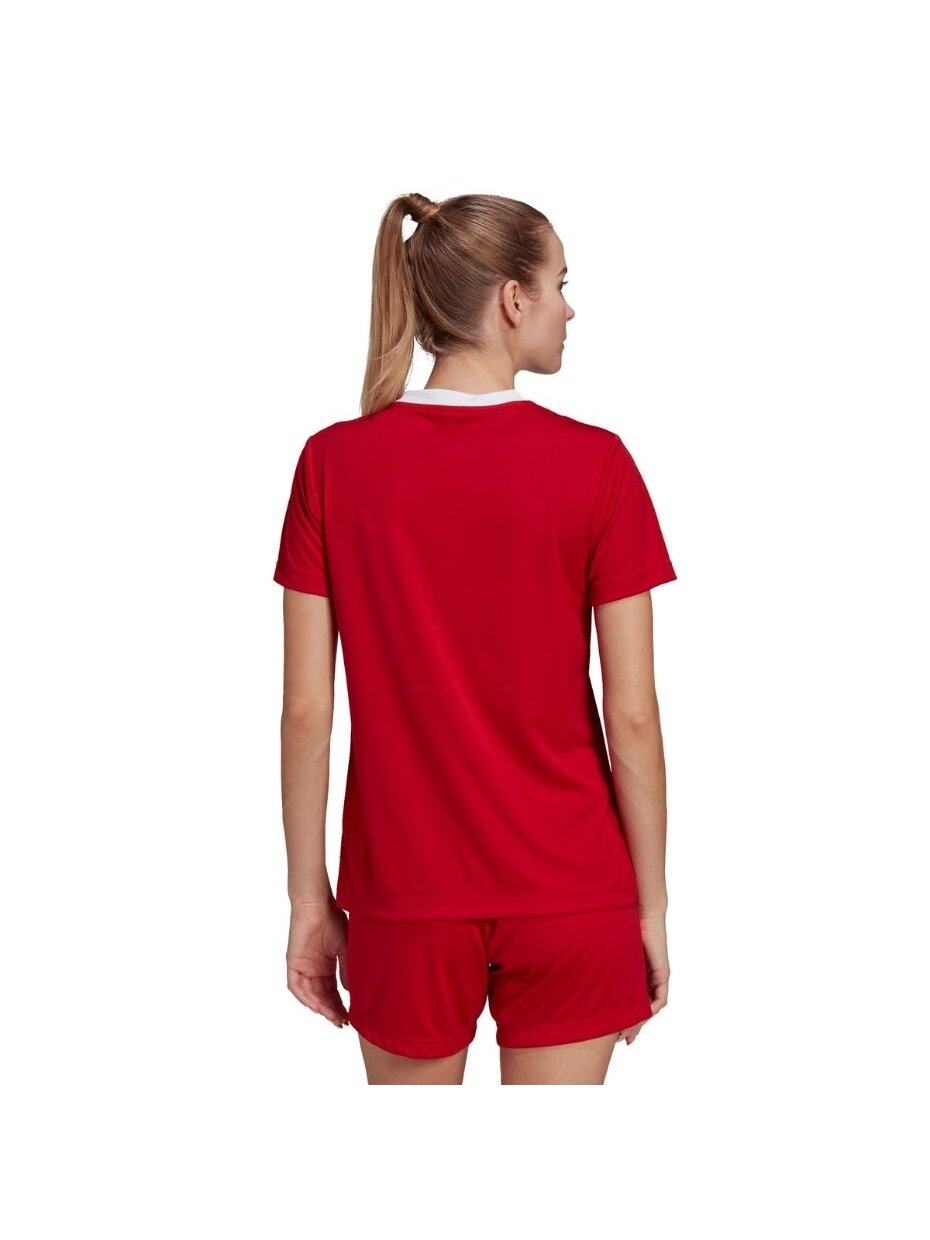 Adidas Entrada 22 Jersey moteriški marškinėliai, raudoni H57571 4