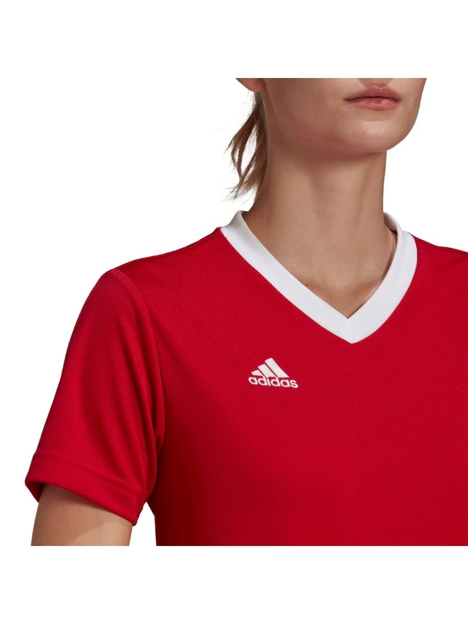 Adidas Entrada 22 Jersey moteriški marškinėliai, raudoni H57571 5