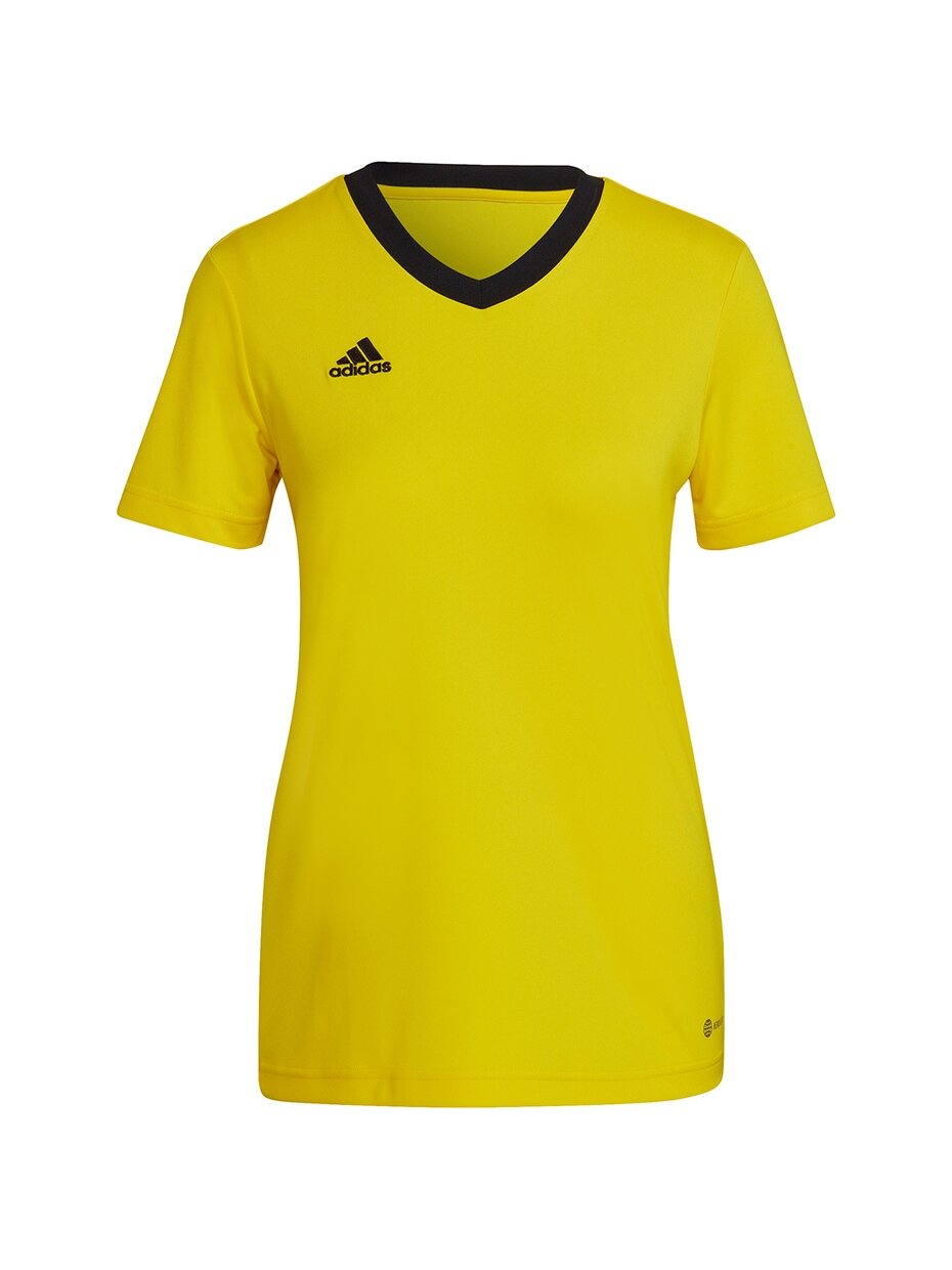 Adidas Entrada 22 Moteriški marškinėliai geltoni HI2125 Adidas Entrada 22 Moteriški marškinėliai geltoni HI2125