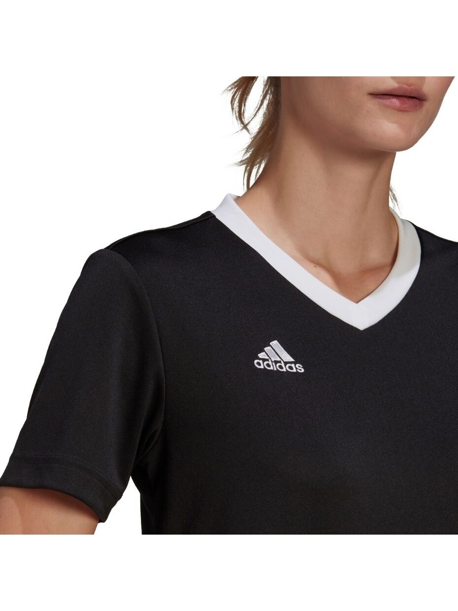 Adidas Entrada 22 Jsy moteriški marškinėliai, juodi H57572 5