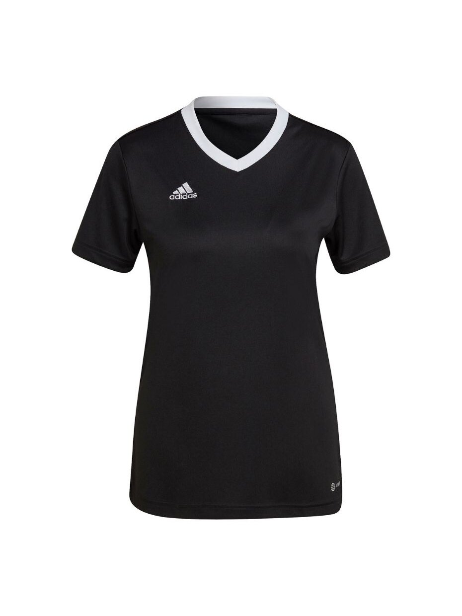Adidas Entrada 22 Jsy moteriški marškinėliai, juodi H57572 Adidas Entrada 22 Jsy moteriški marškinėliai, juodi H57572