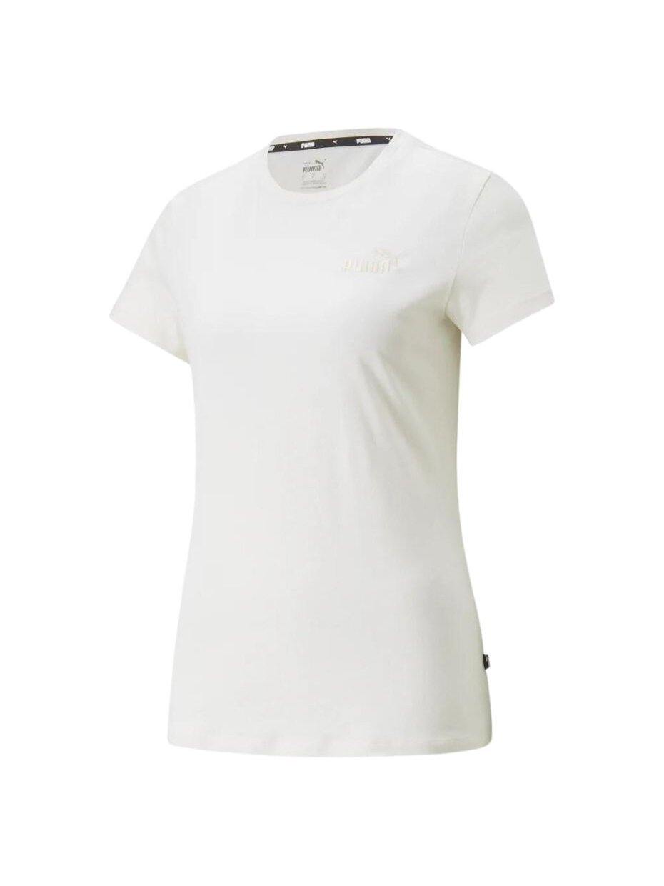 Puma ESS+ Embroidery Tee moteriški marškinėliai, kreminiai 848331 99