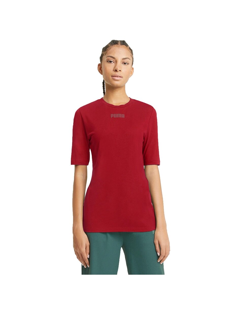 Puma Modern Basics Tee moteriški marškinėliai raudoni 585929 22 2 Puma Modern Basics Tee moteriški marškinėliai raudoni 585929 22 2