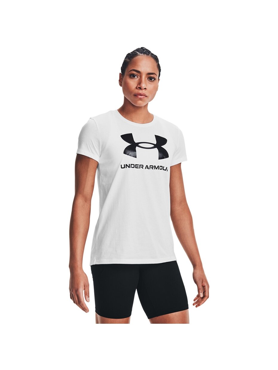 Under Armour Live Sportstyle Graphic moteriški marškinėliai balti SSC 1356305 102 3 Under Armour Live Sportstyle Graphic moteriški marškinėliai balti SSC 1356305 102 3