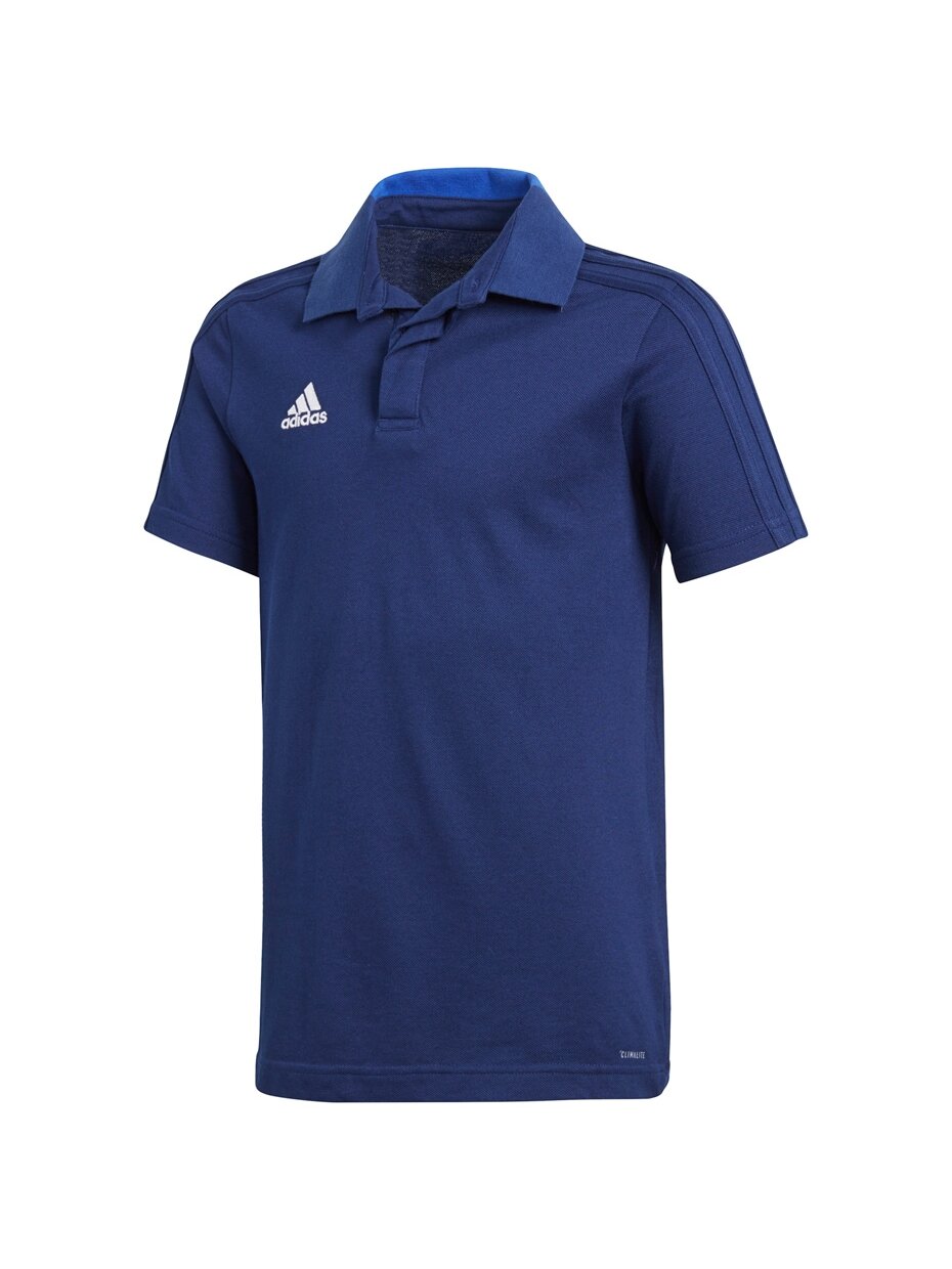 Adidas Condivo 18 Cotton Polo JUNIOR vaikiški marškinėliai, tamsiai mėlyna CF4368 Adidas Condivo 18 Cotton Polo JUNIOR vaikiški marškinėliai, tamsiai mėlyna CF4368