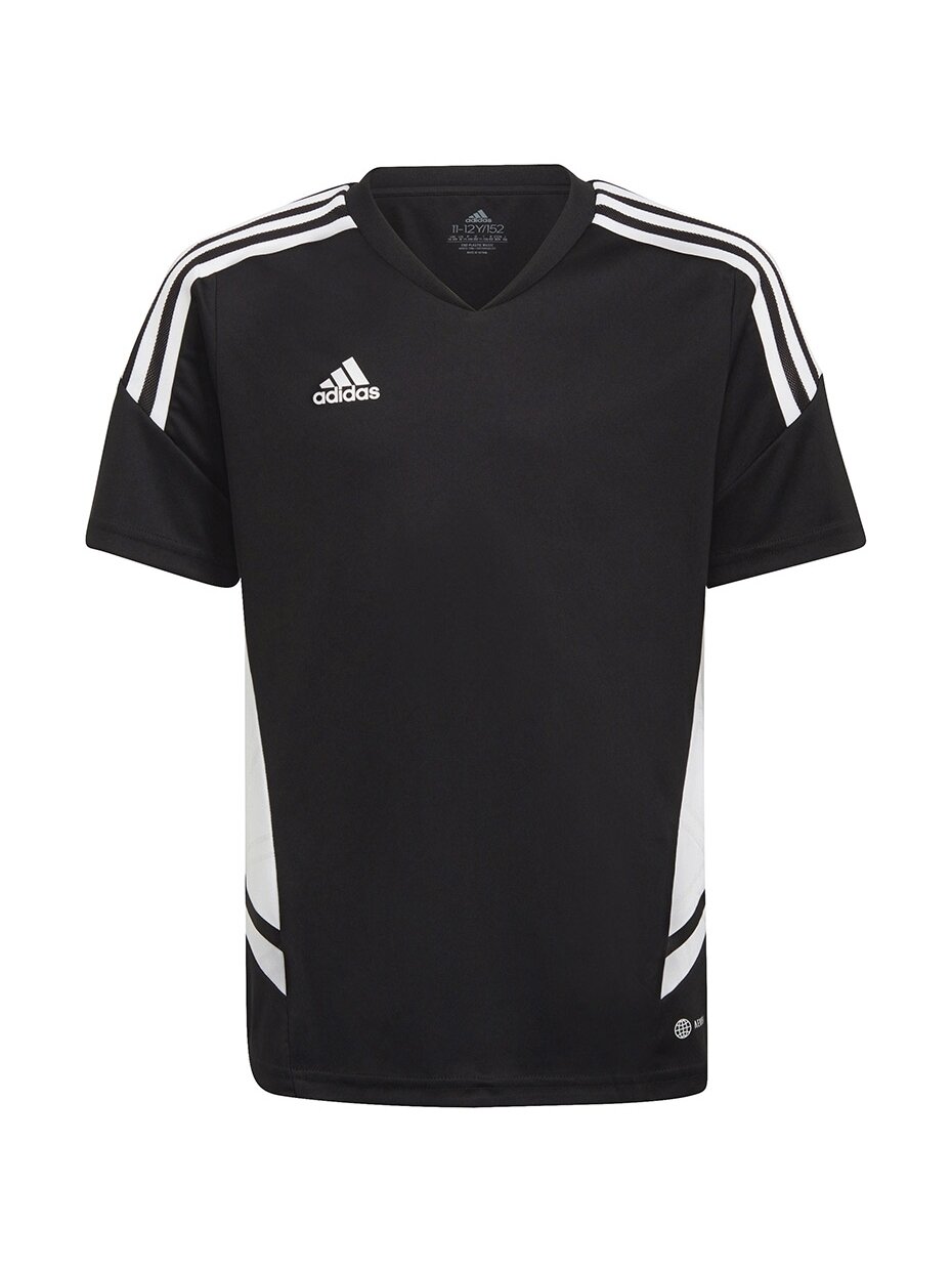 Adidas Condivo 22 Jersey vaikiški marškinėliai, juodos ir baltos spalvos HA6278 Adidas Condivo 22 Jersey vaikiški marškinėliai, juodos ir baltos spalvos HA6278