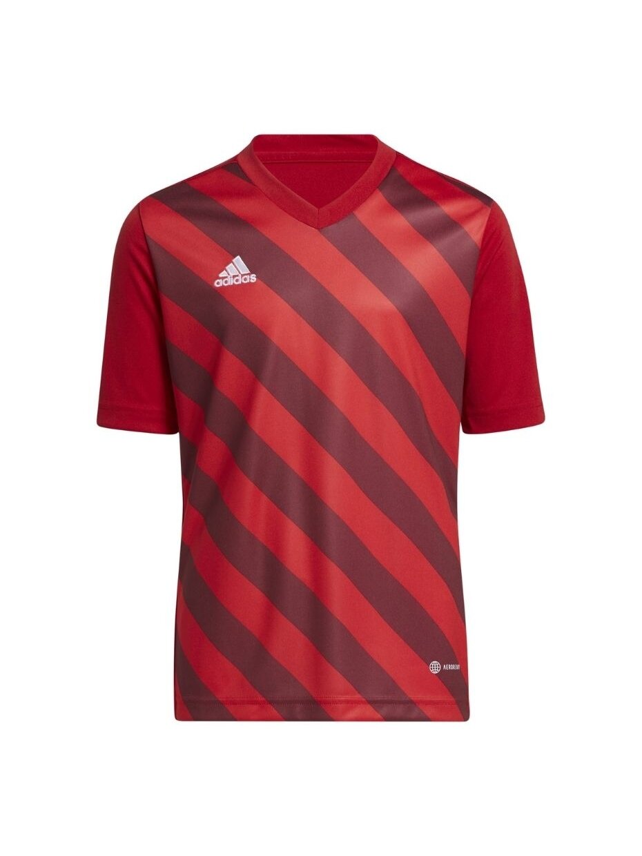 Adidas Entrada 22 Graphic Jersey vaikiški marškinėliai, raudoni H58983 Adidas Entrada 22 Graphic Jersey vaikiški marškinėliai, raudoni H58983